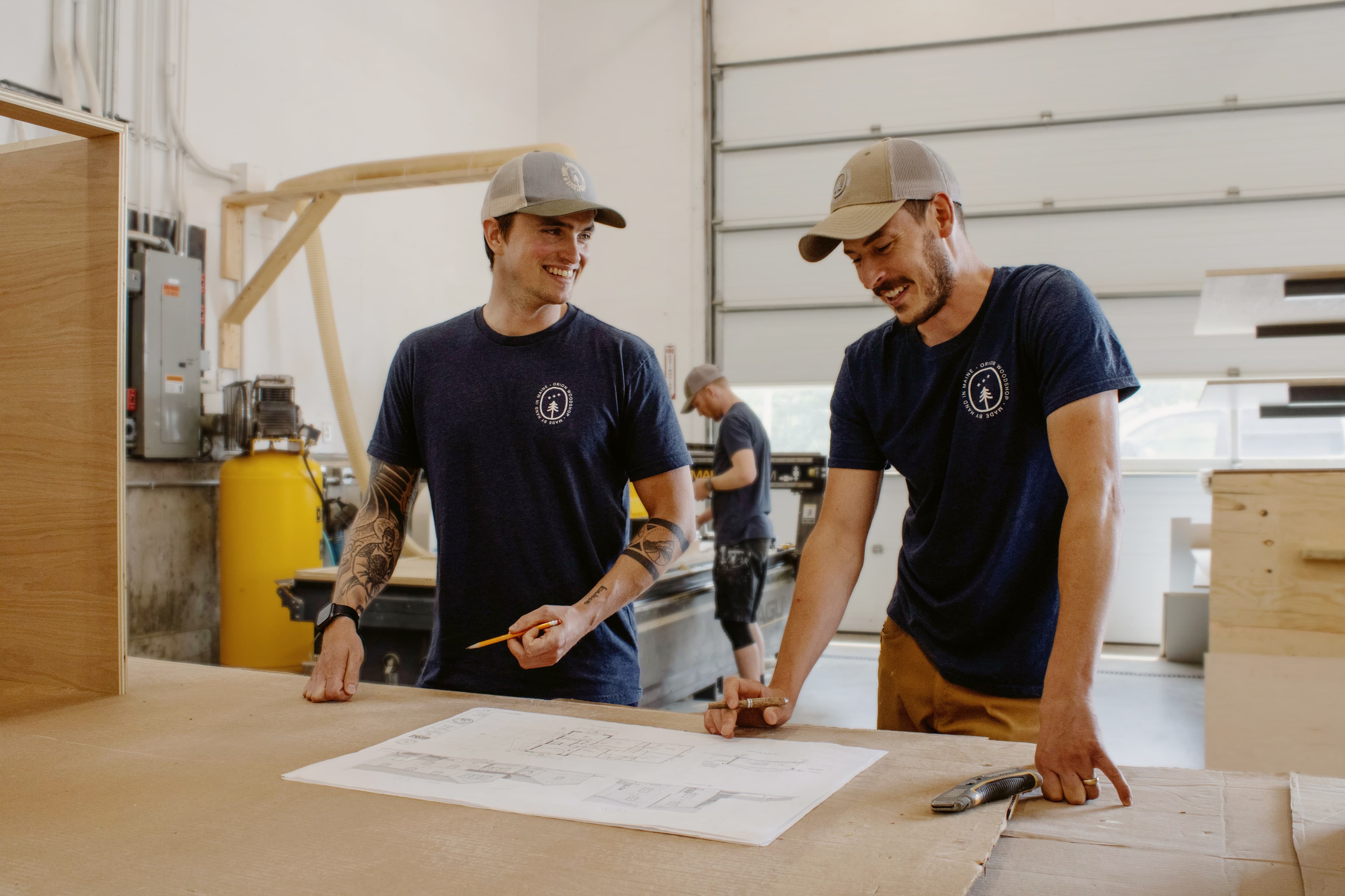 Orion Woodshop founders Ryan and Reece