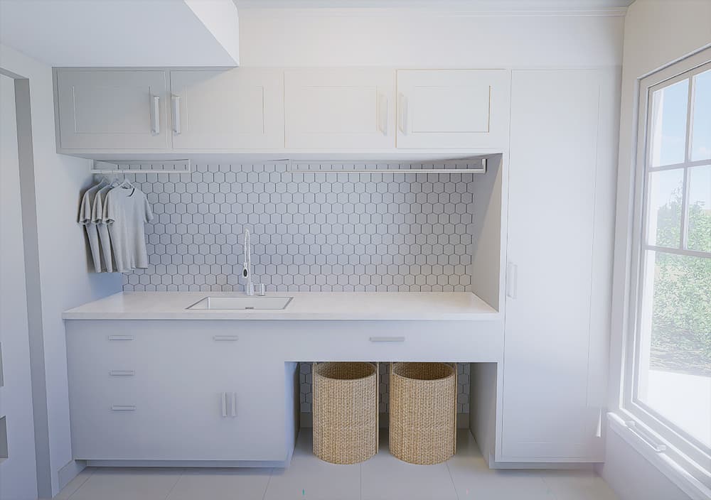 Rendered Image of a Laundry Room
