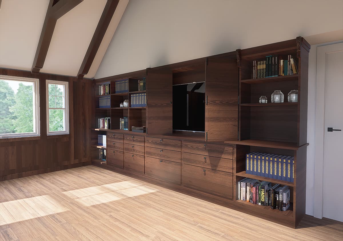 Rendered Image of a Library