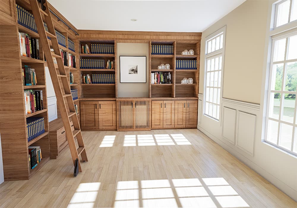 Rendered Image of a Library