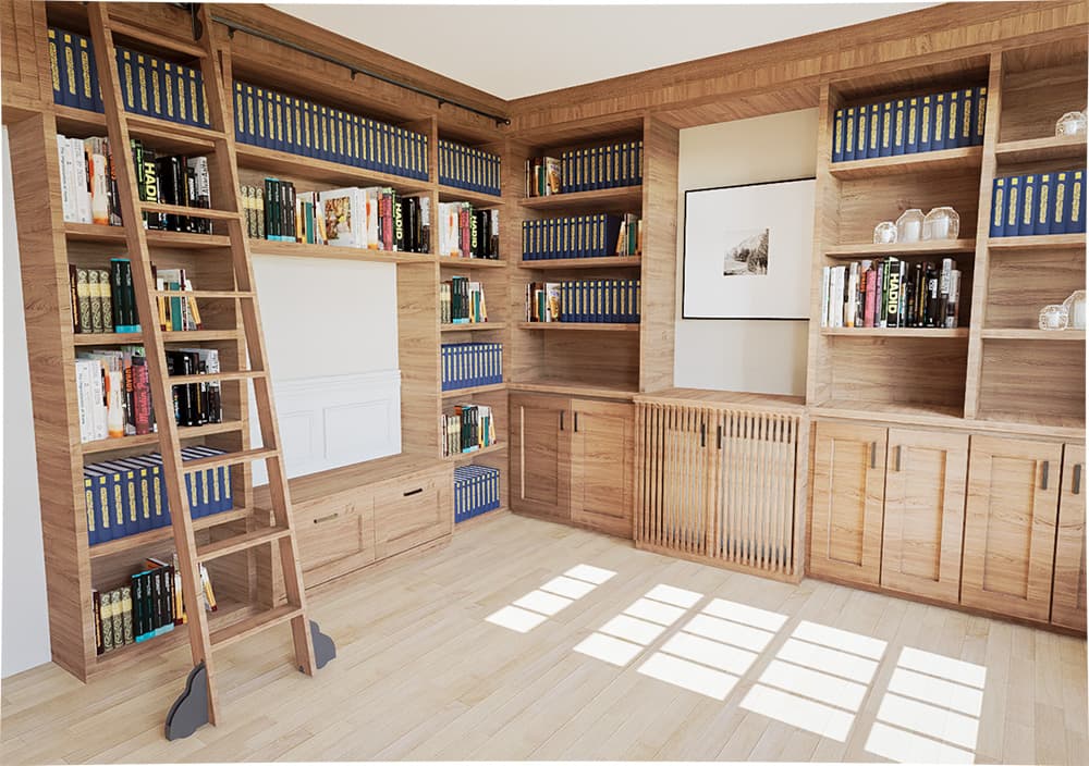 Rendered Image of a Library