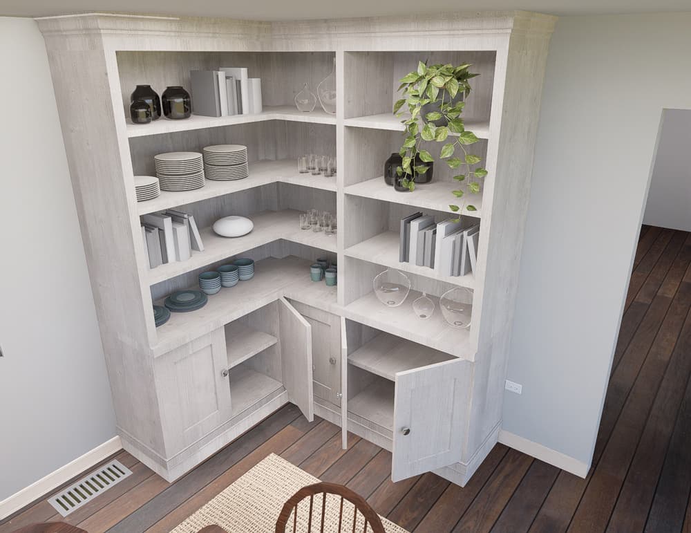 Rendered Image of a Custom Built-in